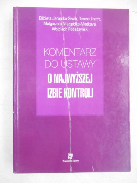 Komentarz do ustawy o Najwyższej Izbie Kontroli