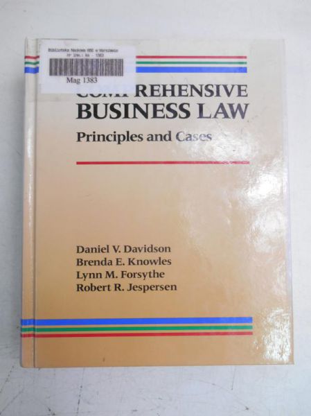 Davidson Daniel V. - Comprehensive Business Law