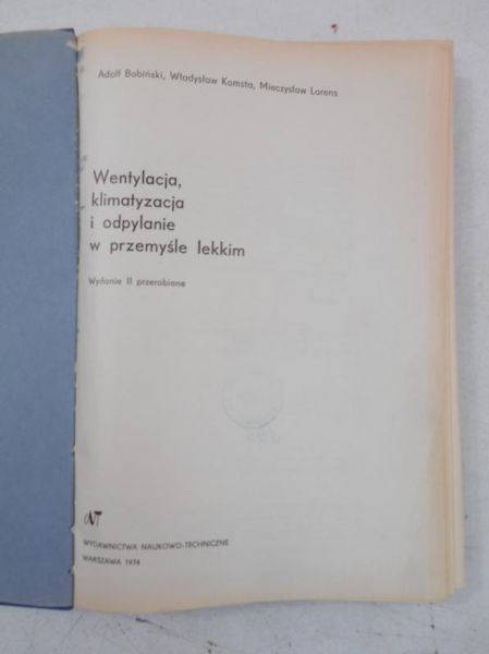 Wentylacja, klimatyzacja i odpylanie w przemyśle lekkim