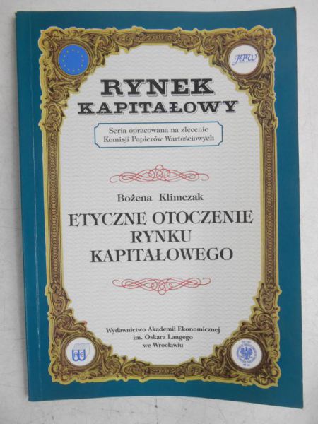 Etyczne otoczenie rynku kapitałowego