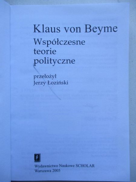 Współczesne teorie polityczne
