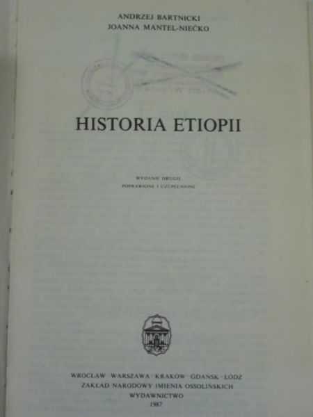 Bartnicki Andrzej - Historia Etiopii