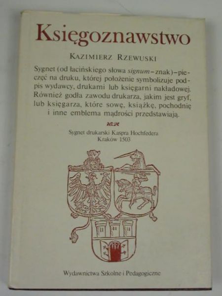 Rzewuski Kazimierz - Księgoznawstwo