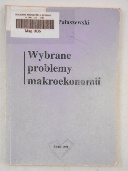 Wybrane problemy makroekonomii