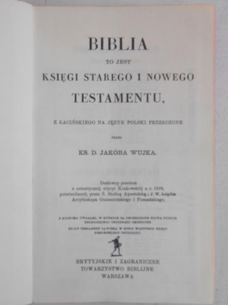 Jakób - Biblia Święta, 1950 r.