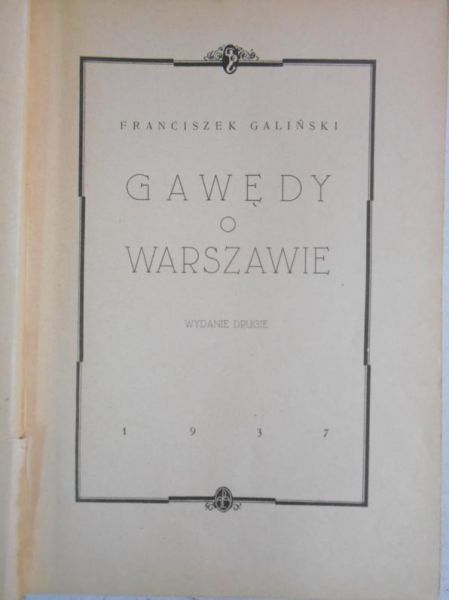 Galiński Franciszek - Gawędy o Warszawie
