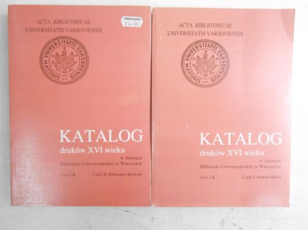 Katalog druków XVI wieku, Tom II Część I-II
