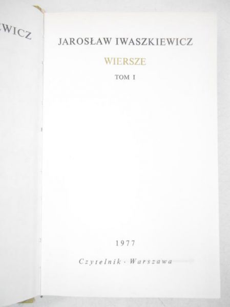 Wiersze, tom I