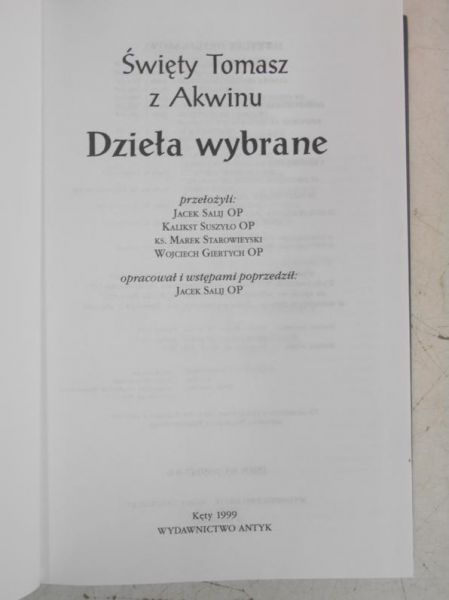 Święty Tomasz z Akwinu - Dzieła wybrane