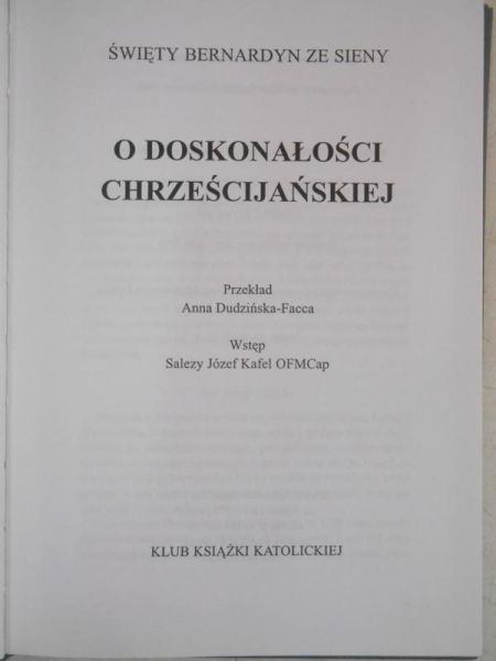 O doskonałości chrścijańskiej