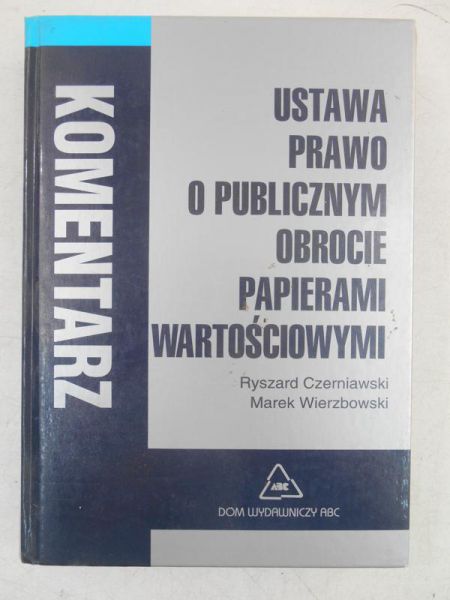 Ustawa prawo o publicznym obrocie papierami wartościowymi