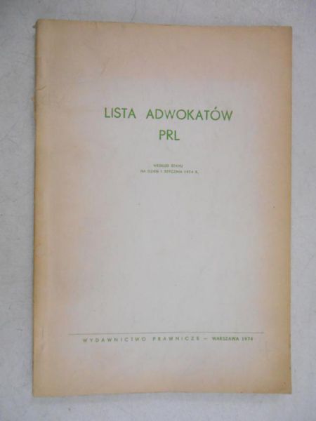 Lista adwokatów PRL
