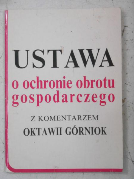 Ustawa o ochronie obrotu gospodarczego