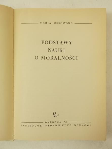 Podstawy nauki o moralności