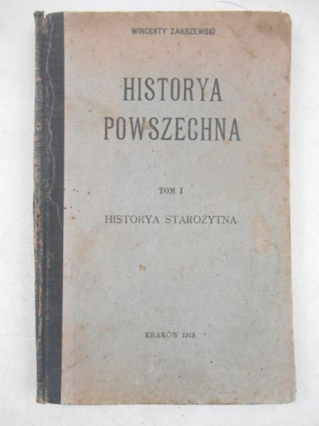 Historya Powszechna, Tom I. Historya starożytna, 1919 r.