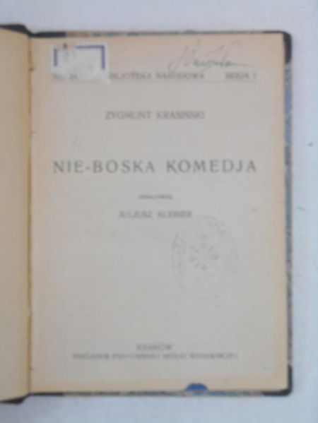 Nie-boska komedia, 1927 r.
