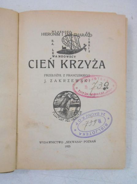 Ceń krzyża, 1923 r.