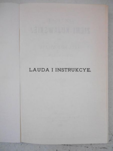 Lauda i instrukcye, Tom III, reprint z 1888 r.