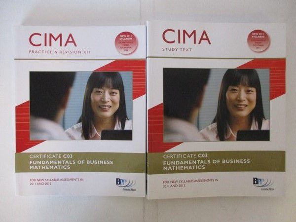 CIMA Certificate paper C03. Fundamentals of business mathematics, 2 książki