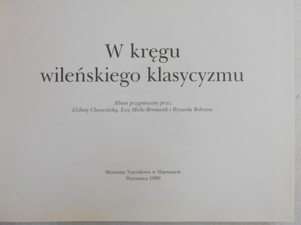 W kręgu wileńskiego klasycyzmu