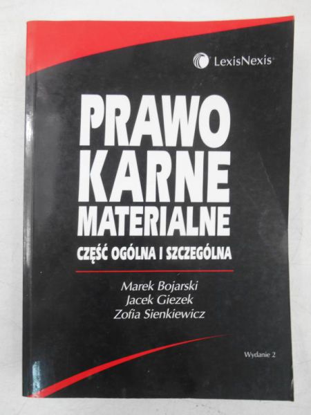 Prawo karne materialne część ogólna i szczególna