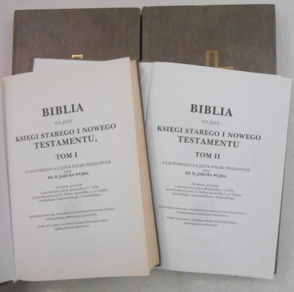 Biblia, to jest Księgi Starego i Nowego Testamentu, Tom I-IV