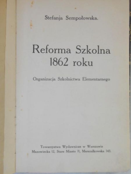 Reforma Szkolna 1863 roku, 1915 r.
