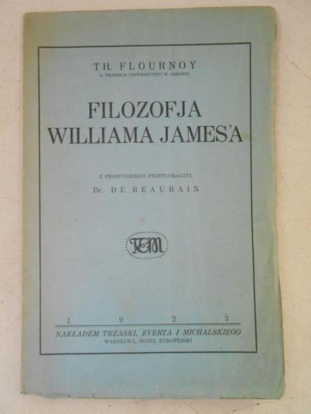 Filozofja Williama James'a, 1923 r.