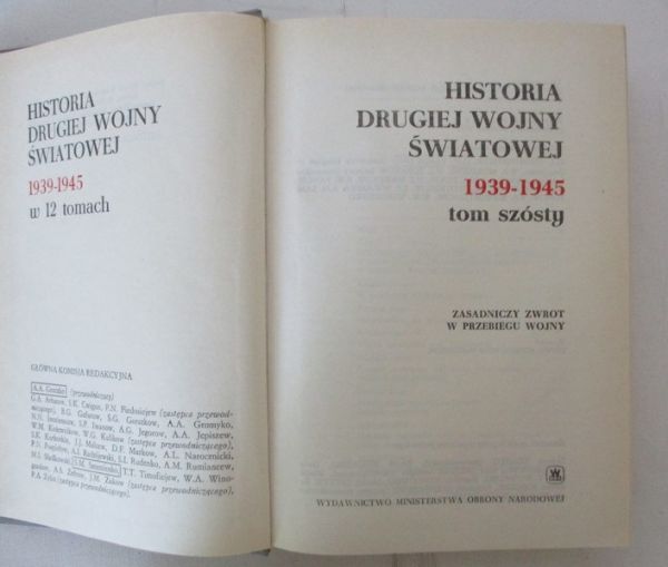 Greczko A. (red.) - Historia drugiej wojny światowej 1939-1945, 12 tomów. Komplet
