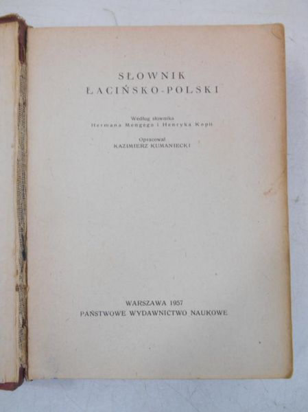 Kmaniecki Kazimierz (opr.) -  Słownik kościelny łacińsko-polski