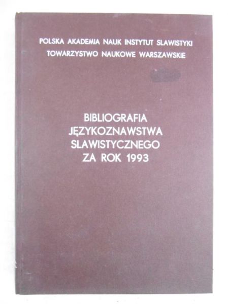 Bibliografia językoznastwa slawistycznego za rok 1994