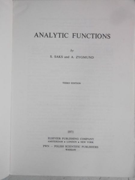 Analytic Functions