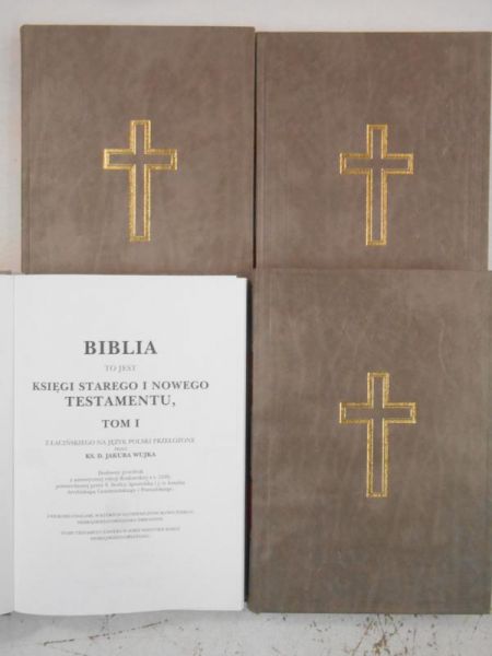 Biblia, to jest Księgi Starego i Nowego Testamentu, Tom I-IV