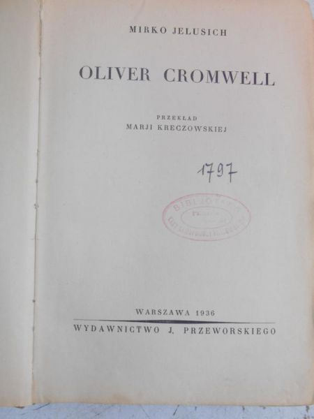 Oliver Cromwell, 1936r