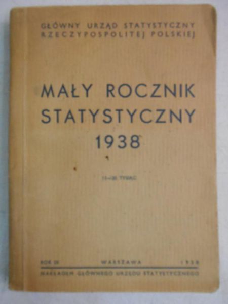Mały Rocznik Statystyczny, 1938 r.