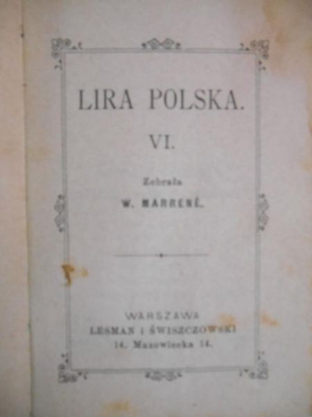 Lira Polska, miniatura, 1884 r.