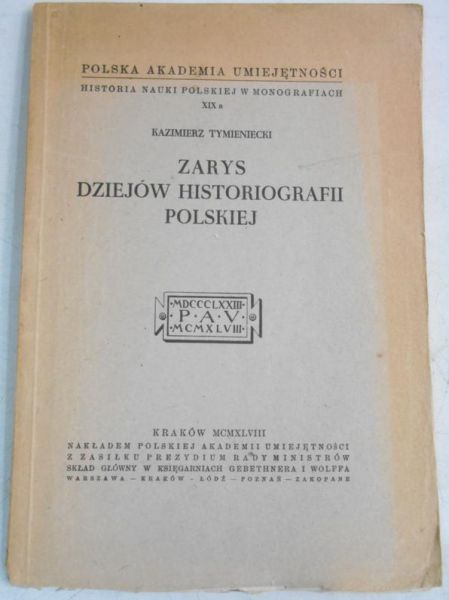 Zarys dziejów historiografii polskiej, 1948 r.