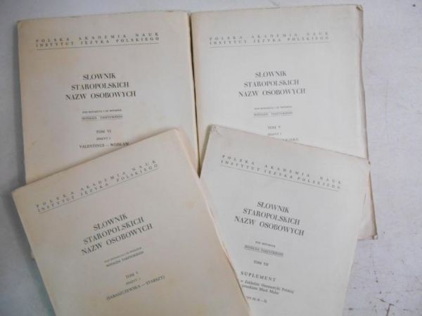 Słownik staropolskich nazw osobowych, 4 tomy