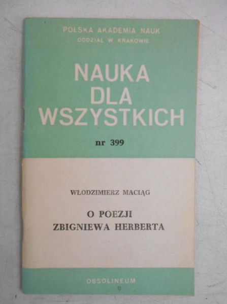 O poezji Zbigniewa Herberta