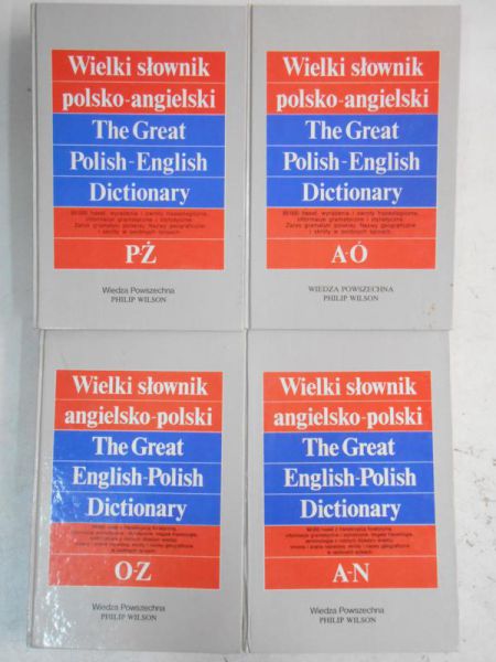 Wielki słownik polsko-angielski, angielsko-polski, Tom I-IV
