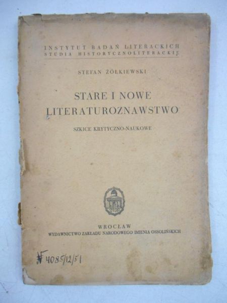 Stare i nowe literaturoznastwo, 1950 r.