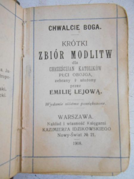 Chwalcie Boga, 1908 r.