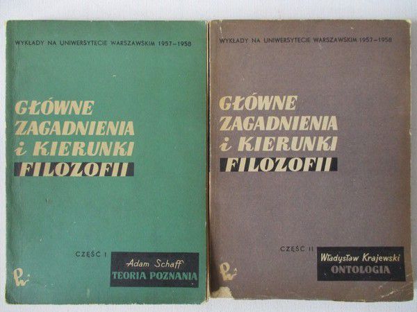 Główne zagadnienia i kierunki filozofii, Części I-II