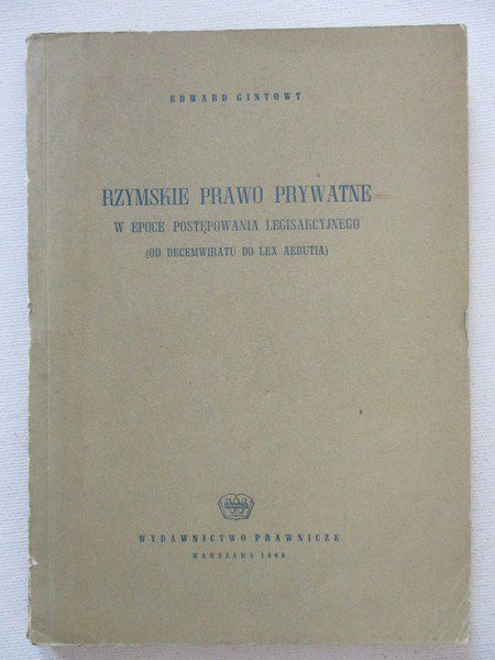 Gintowt Edward  - Rzymskie prawo prywatne