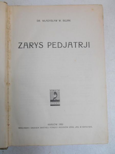 Zarys pedjatrji, 1930 r.
