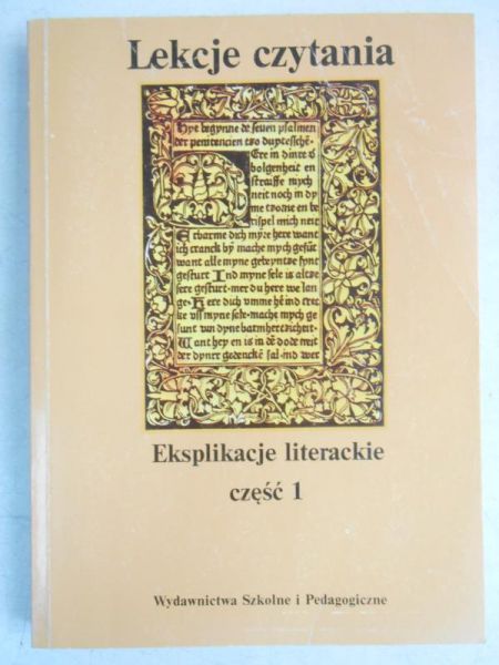 Dynak Władysław - Lekcje czytania. Eksplikacje literackie część 1
