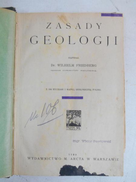 Zasady geologji, 1923 r.