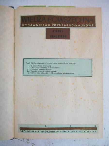 Bartkowski Zygmunt - Wiedza powszechna fizyka i astronomia, 1948 r.