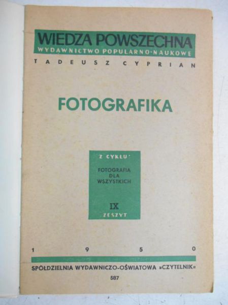 Cyprian Tadeusz (red.) - Fotografika, 1950 r.