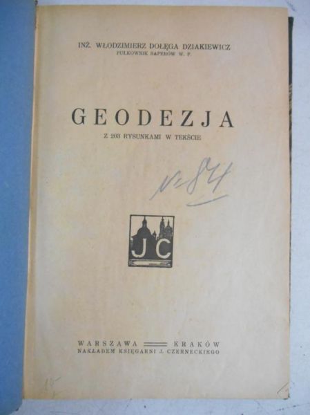 Dołęga Dziakiewicz Włodzimierz - Geodezja, 1927 r.